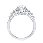 Certified Round-Cut Diamond Bridal Ring Set with 3ct TDW in Yaffie White Gold