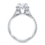 Elegant Yaffie Diamond Engagement Ring with Stunning Halo Design in White or Gold, 1.8ct Total Diamond Weight