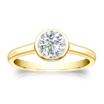 Embrace Elegance with Yaffie Gold Stunning 0.5ct TDW Bezel Engagement Ring