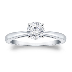 The Yaffie Golden Round Diamond Engagement Ring with 0.5ct Total Diamond Weight