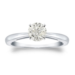 Shine Bright with Yaffie Gold 1/2ct Round Diamond Solitaire Engagement Ring