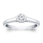 Golden Yaffie - Sparkling 1/4ct TDW Round Diamond Engagement Ring