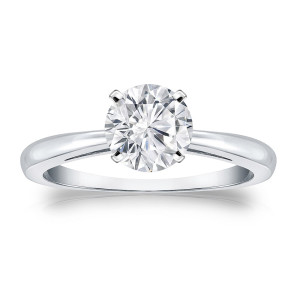 Sparkle in Gold: 1ct Round Diamond Solitaire Engagement Ring by Yaffie