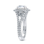 Certified Cushion Cut Diamond Engagement Ring - Yaffie Gold with 2.5ct TDW