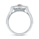 Marquise Pink Diamond Ring with 1 1/2ct TDW in White Gold by Yaffie