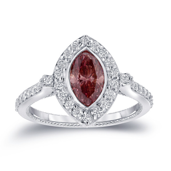Radiant Yaffie Ring with Pink Diamonds and White Gold