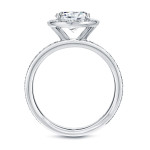 Certified Round Cut Diamond Engagement Ring - Yaffie White Gold Beauty with 2 2/5ct TDW