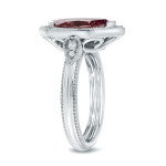Pink Diamond Marquise Ring with 2ct TDW in Yaffie White Gold