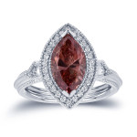 Yaffie Pink Marquise White Gold Ring - 2ct of Dazzling Diamonds