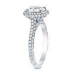 Certified Round Diamond Engagement Ring - Yaffie 3ct White Gold Sparkler