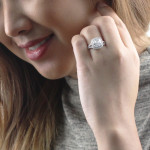Dazzling White Gold Diamond Halo Ring with Sparkling Cushion-Cut Stone (4 1/3ct TDW) for Engagements