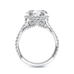 Stunning Yaffie White Gold Ring with Halo Cushion-cut Diamonds - 4.33ct TDW for Engagements