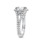 Dazzling Yaffie White Gold Diamond Engagement Ring with Cushion-cut Halo Setting (4 1/3ct TDW)