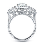 Certified Cushion Cut Diamond Ring in Yaffie White Gold with 5ct TDW