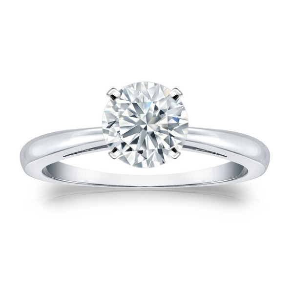 Yaffie Platinum Solitaire Engagement Ring with GIA Certified 2 ct. Round-Cut Diamond in 4-Prong Setting