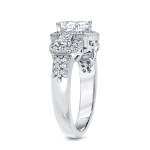Platinum Yaffie 3-Stone Diamond Engagement Ring with 1.5ct Total Diamond Weight