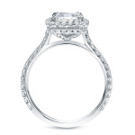 Yaffie Platinum Asscher Cut Diamond Halo Engagement Ring (1.5ct TDW Certified)