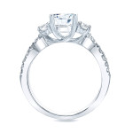Certified Platinum Three-Stone Diamond Engagement Ring by Yaffie - 1 1/2ct Total Weight
