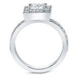 Platinum Princess-cut Diamond Halo Bridal Ring Set - Certified 1 1/2ct TDW by Yaffie