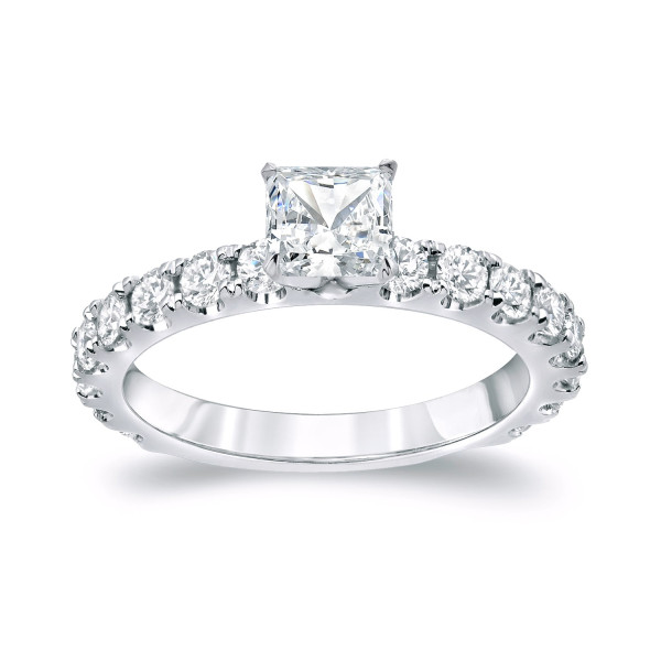 Sparkling Yaffie Platinum Princess Cut Diamond Ring - 1.5ct Total