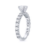 Dazzling Yaffie Platinum Diamond Engagement Ring with 1 1/2ct TDW Round Cut Solitaire