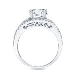 Certified 1 1/4ct TDW Round Cut Diamond Engagement Ring by Yaffie Platinum
