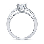 Platinum Round Cut Diamond Engagement Ring with 1 1/4ct TDW by Yaffie