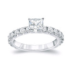 Certified Diamond Engagement Ring - Yaffie Platinum 1 3/4ct Princess Cut Sparkler
