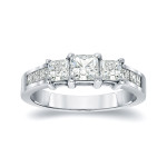 Princess Cut Diamond Engagement Ring - Yaffie Platinum, 1/2ct TDW