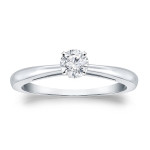 Sparkling Yaffie Platinum Engagement Ring with 1/4ct Round Diamond