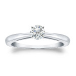 Platinum Diamond Engagement Ring with 1/4ct TDW Round-Cut Solitaire