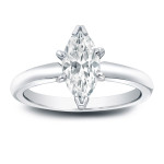 Captivate Love with the Yaffie Platinum Marquise Diamond Solitaire Engagement Ring