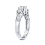 Platinum Princess 1ct TDW Diamond Engagement Ring by Yaffie