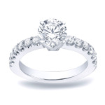 1ct TDW Round Cut Diamond Engagement Ring in Spectacular Yaffie Platinum