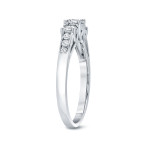 Yaffie 1ct TDW Round Diamond Engagement Ring in Platinum