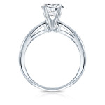 Platinum Yaffie Engagement Ring with a Captivating 1ct TDW Round-cut Diamond