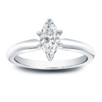 Sparkling Marquise Diamond Solitaire Engagement Ring by Yaffie Platinum