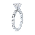 Certified Cushion Cut Engagement Ring - 2ct TDW Yaffie Platinum Diamond
