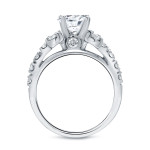 Certified Round Diamond Wedding Ring Set with Yaffie Platinum 2ct TDW