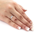 Platinum Yaffie Engagement Ring with Asscher-Cut 3/4ct TDW Diamond