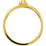 Yaffie ™ Custom Gold Ring with Round Bezel-Set Black Diamond Solitaire (1/10 ct TDW) for Women