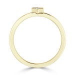 Hexagon Solitaire: Yaffie 1/10ct TDW Golden Round Diamond Ring for Women