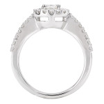 Sparkling Yaffie Diamond Engagement Ring with Halo Design (1.1ct TDW) in White Gold