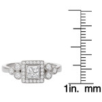 Yaffie 1/2ct TDW Princess Diamond Engagement Ring in White Gold