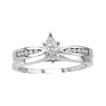 Yaffie Marquise Diamond Bridal Set in White Gold with 1/3ct TDW