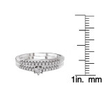 Stylishly Elegant 1/4 ct TDW Diamond Bridal Ring Set in Yaffie White Gold