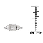 Vintage Princess Yaffie Ring with White Gold & Sparkling Diamonds (1/4ct TDW)