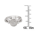 Vintage Round Bridal Ring Set with 1/4 ct TDW White Gold Diamonds by Yaffie