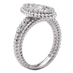 Sparkling Yaffie Diamond Bridal Ring Set with Marquise Halo in White Gold (3/4ct TDW)
