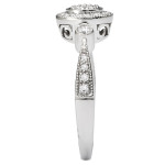 Say 'I do' with the Yaffie White Gold Princess Diamond Halo Ring